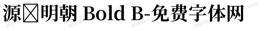 源ノ明朝 Bold B字体转换